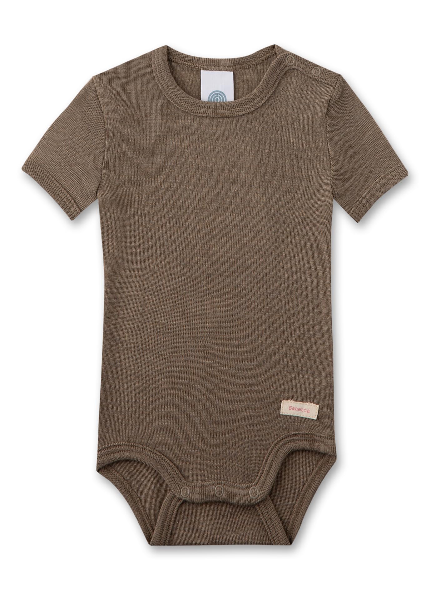sanetta-baby-body-kurzarm-beige-aus-wolle-und-seide image 1