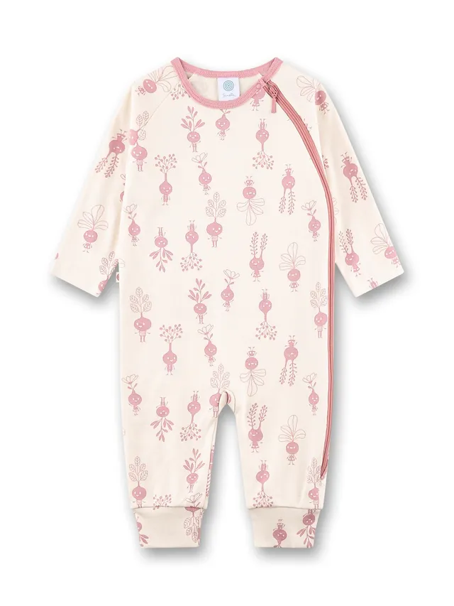 sanetta-baby-strampler-beige-r-ben-aus-bio-baumwolle-f-r-m-dchen image 1