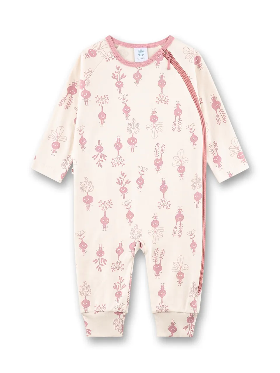 sanetta-baby-strampler-beige-r-ben-aus-bio-baumwolle-f-r-m-dchen image 1