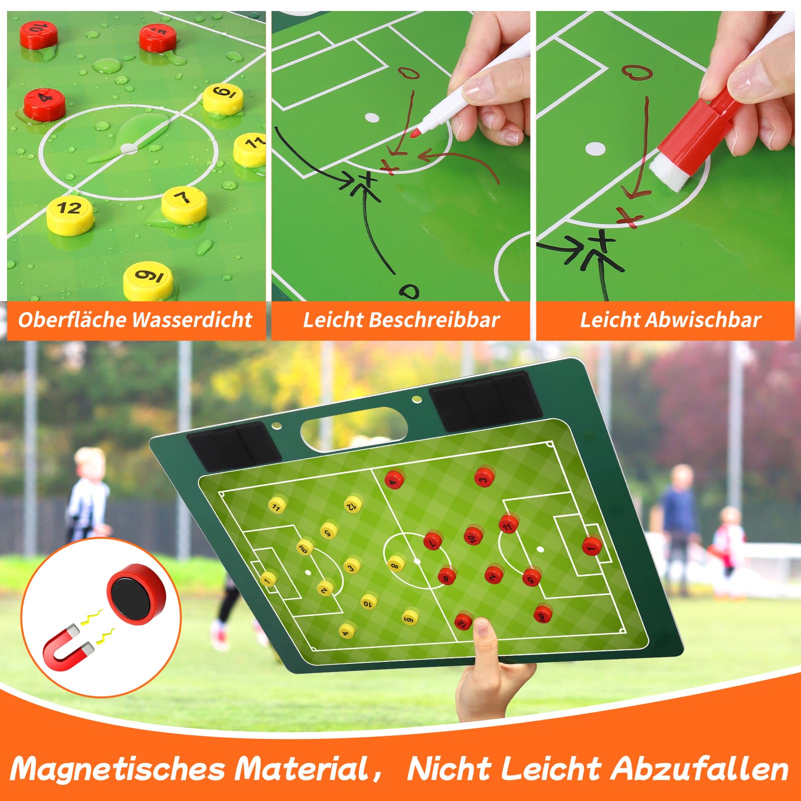 desoto-magnettafel-fu-ball-coaching-board-taktiktafel-mit-stift image 2