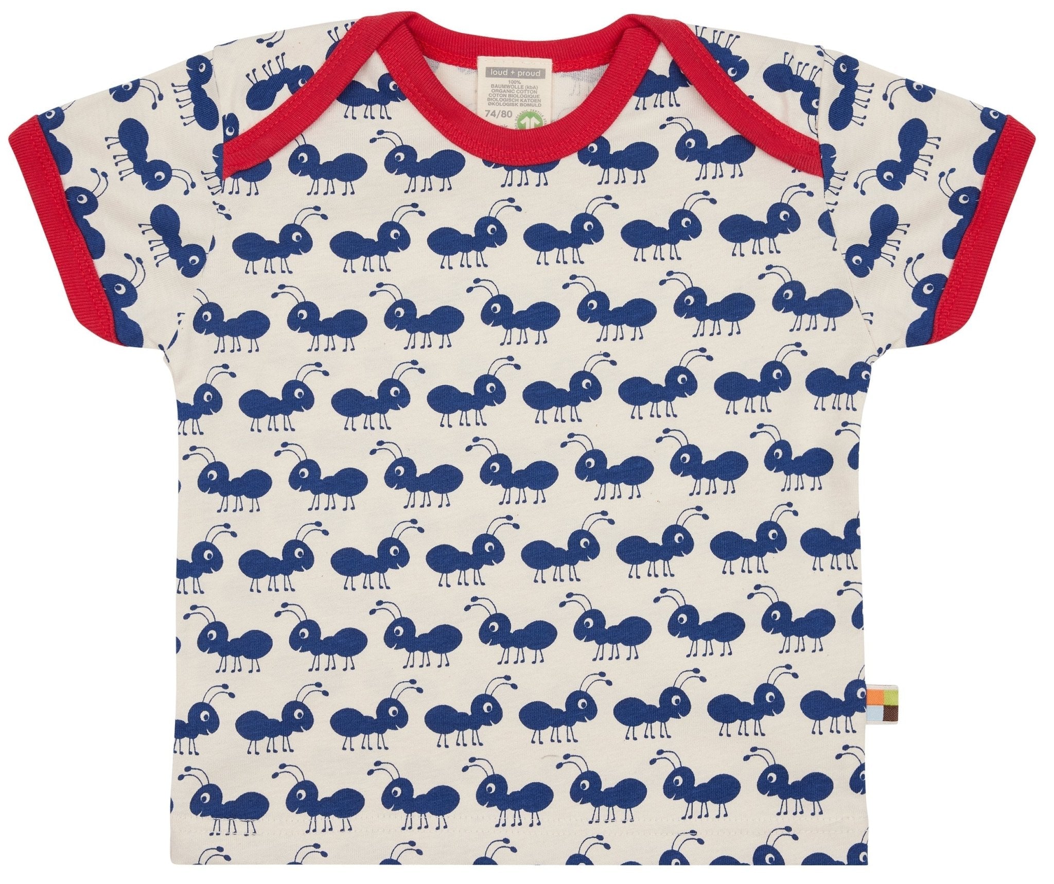 loud-proud-t-shirt-mit-druck-ameisen-bio-baumwolle-allover image 3
