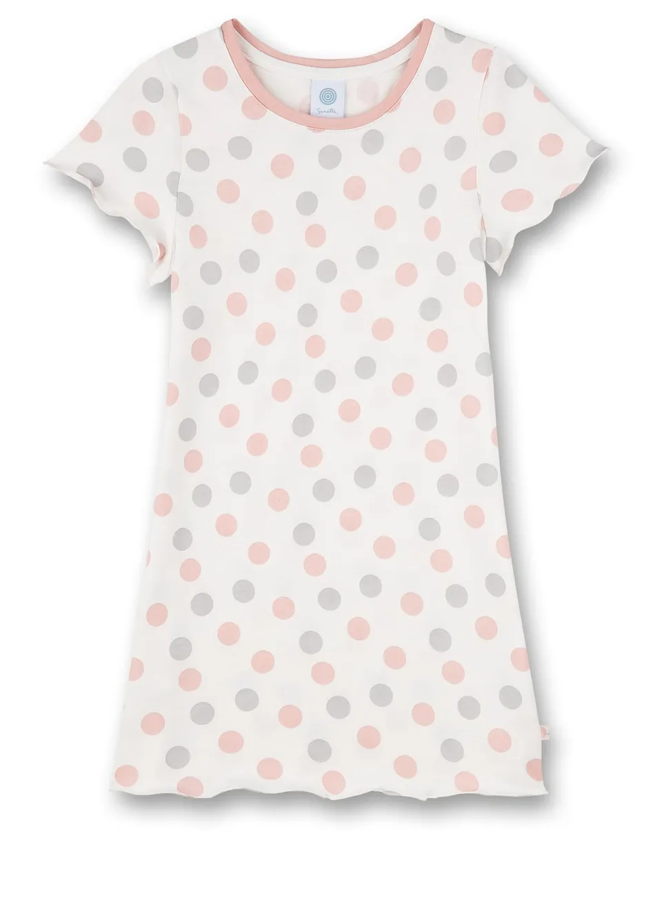 sanetta-m-dchen-nachthemd-wei-dots-allover-baumwolle image 1
