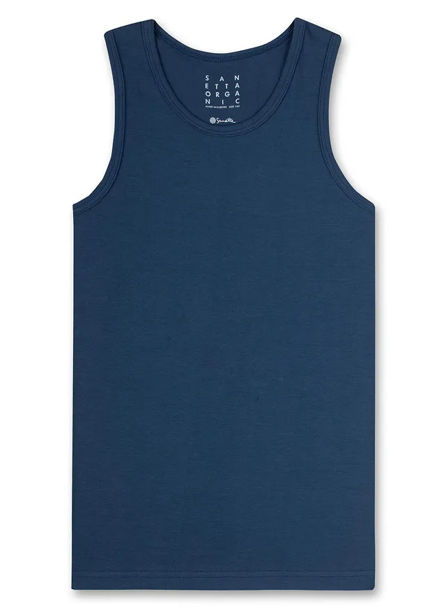 sanetta-jungen-unterhemd-blau-bio-baumwolle image 1