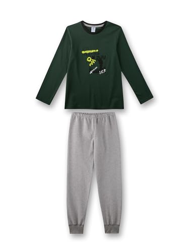 sanetta-jungen-schlafanzug-lang-gr-n-pyjamaset-aus-100-baumwolle image 4