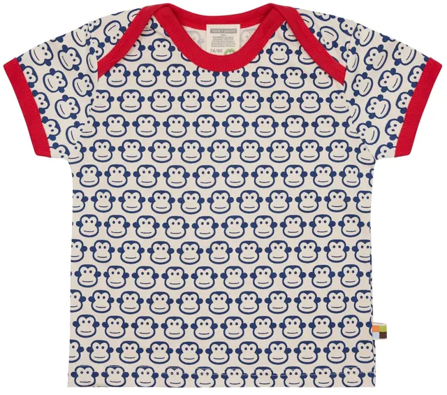 loud-proud-t-shirt-mit-druck-affen-ungef-rbte-bio-baumwolle image 1
