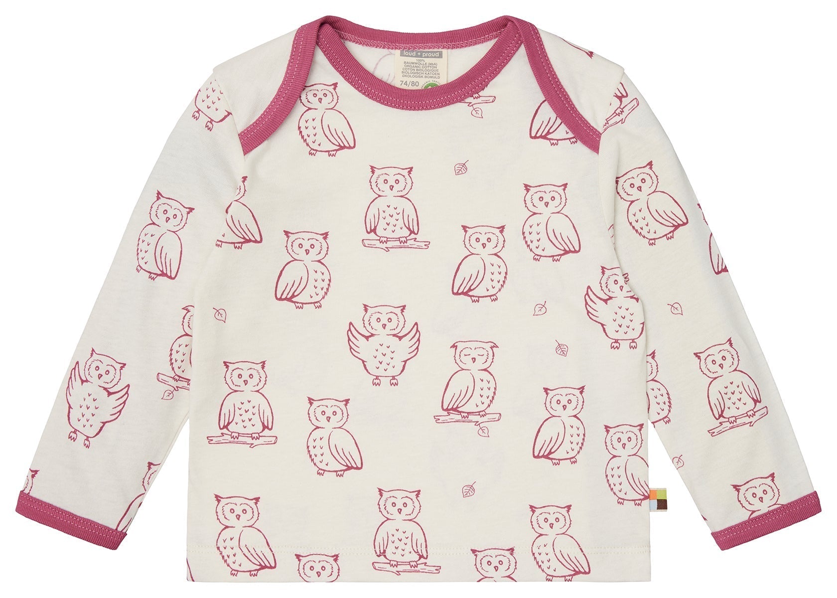 loud-proud-shirt-langarm-mit-druck-bio-baumwoll-shirt-eule-waschb-r image 7