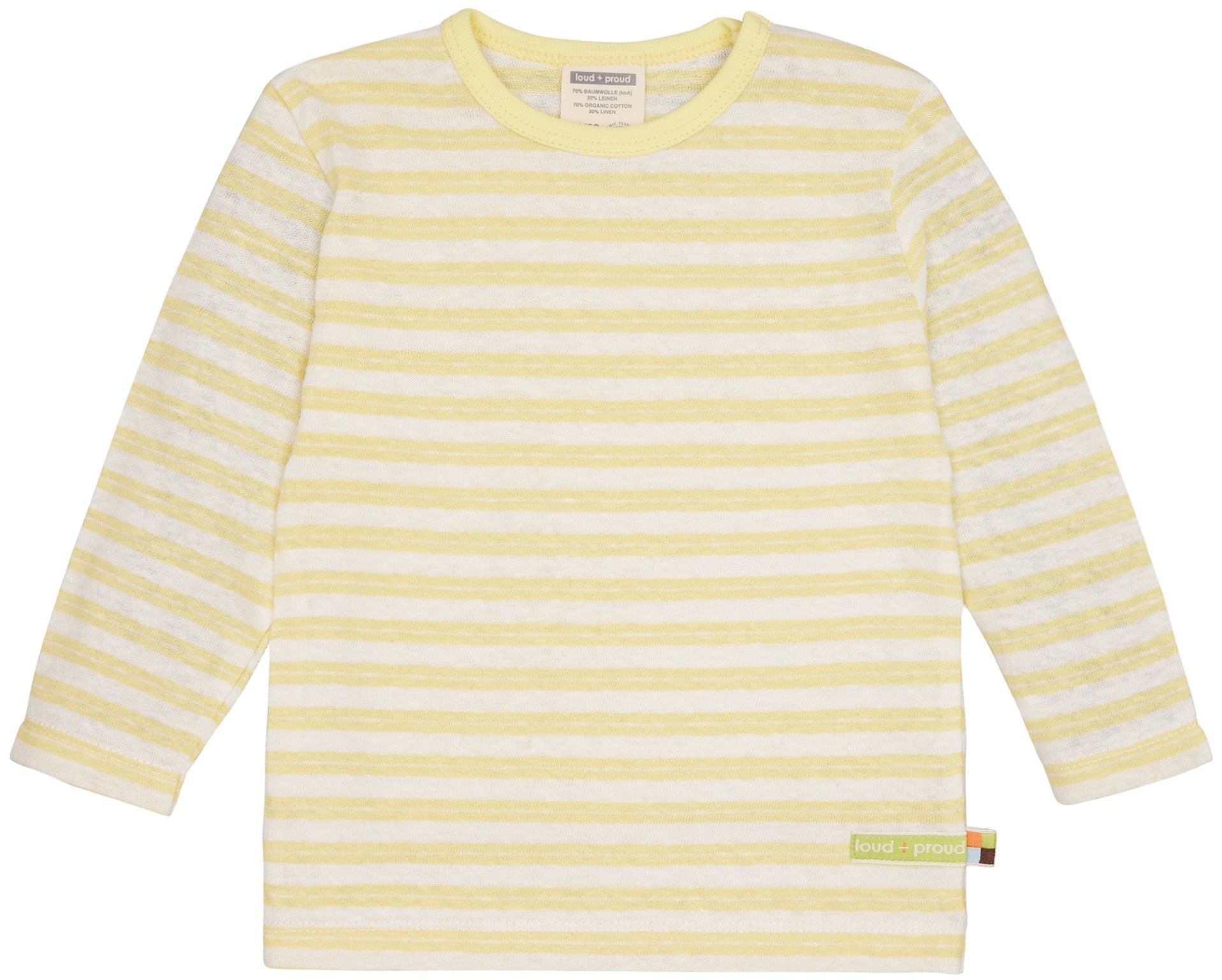 loud-proud-shirt-streifen-mit-leinen-gestreiftes-kinder-shirt image 3