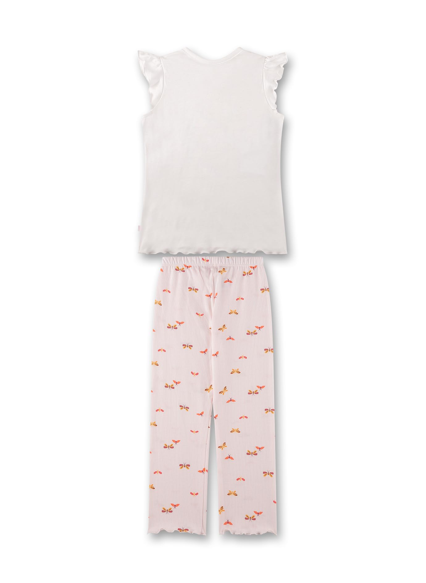 sanetta-m-dchen-schlafanzug-halbarm-off-white-pyjamaset-aus-baumwoll-modal-mix image 2