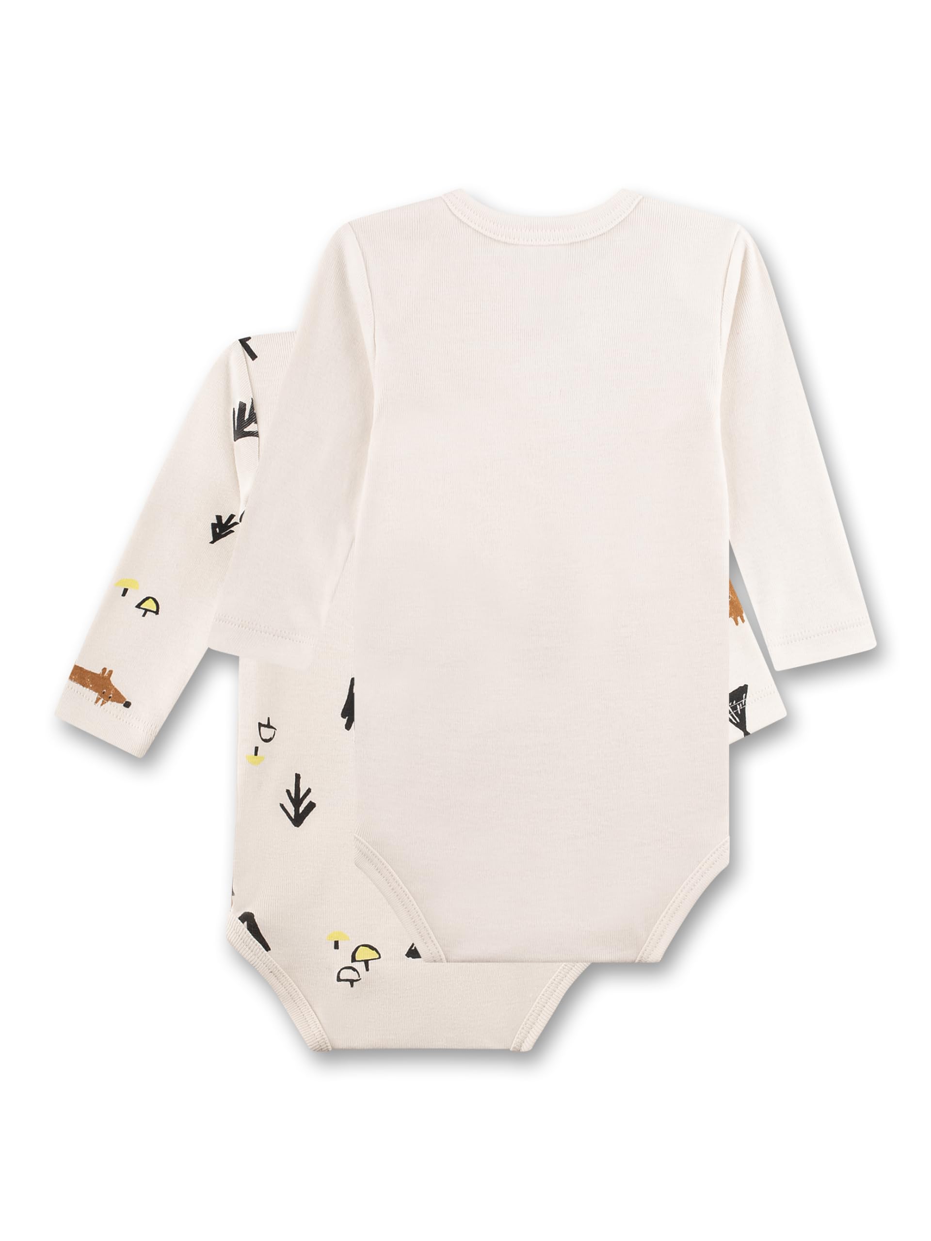 sanetta-baby-body-langarm-doppelpack-beige-fuchs-aus-bio-baumwolle-f-r-jungen image 2