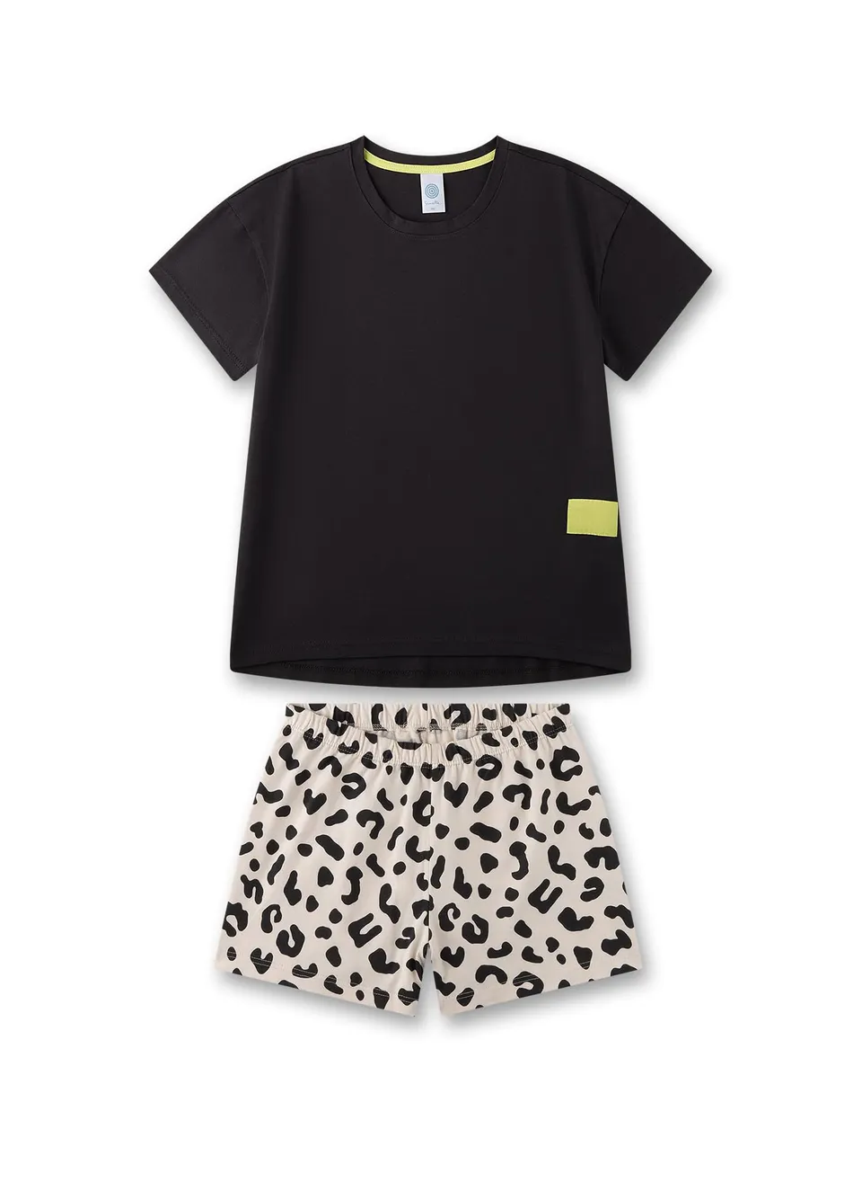 sanetta-m-dchen-schlafanzug-kurz-schwarz-pyjamaset-aus-baumwolle-f-r-m-dchen image 1
