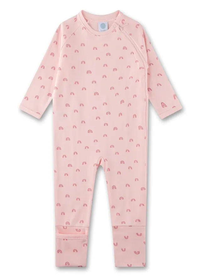 sanetta-baby-strampler-beige-regenbogen-unisex-overall-aus-bio-baumwolle image 1