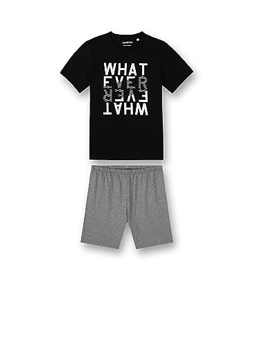 sanetta-jungen-schlafanzug-kurz-schwarz-baumwolle-pyjamaset image 4