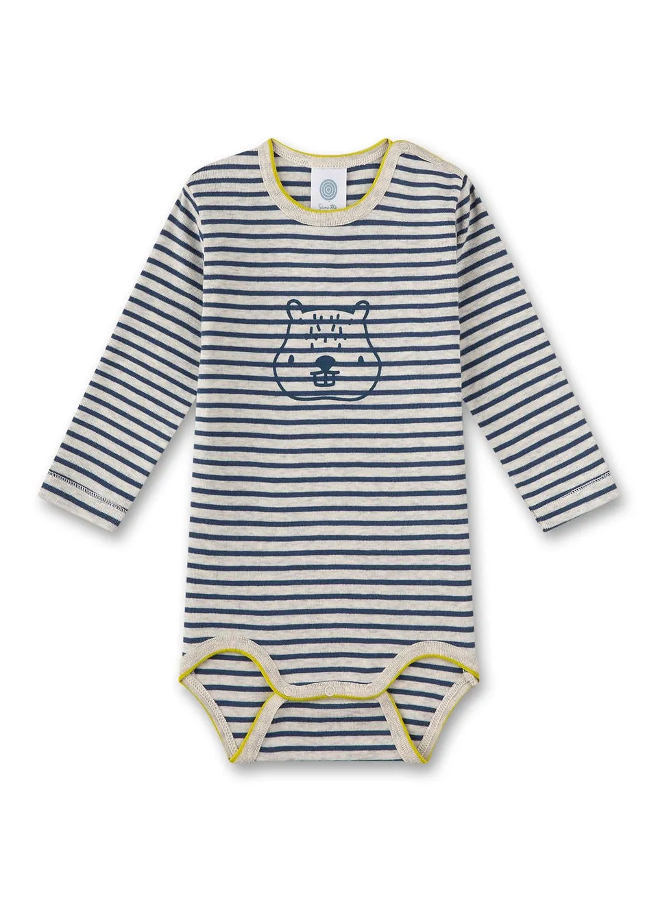 sanetta-baby-body-langarm-beige-aus-bio-baumwolle-f-r-jungen image 1