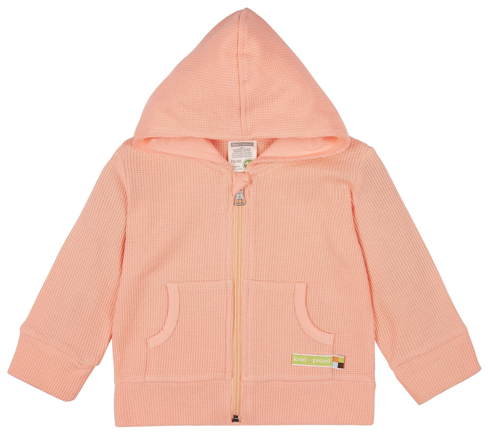 loud-proud-kapuzenjacke-waffelstruktur-sweatjacke-mit-k-ngurutaschen image 5
