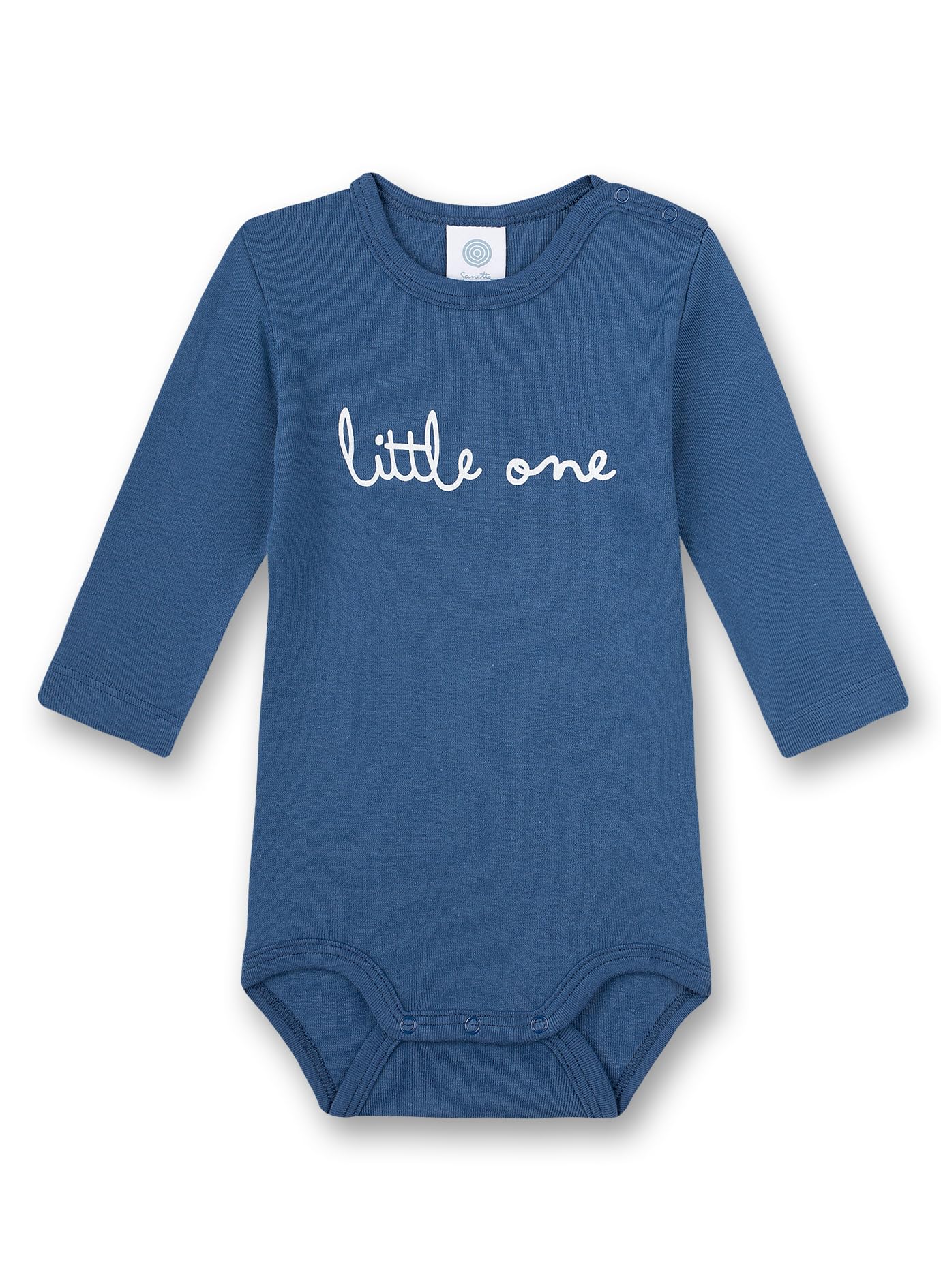 sanetta-body-langarm-jungen-blau-baby-body-aus-bio-baumwolle image 1