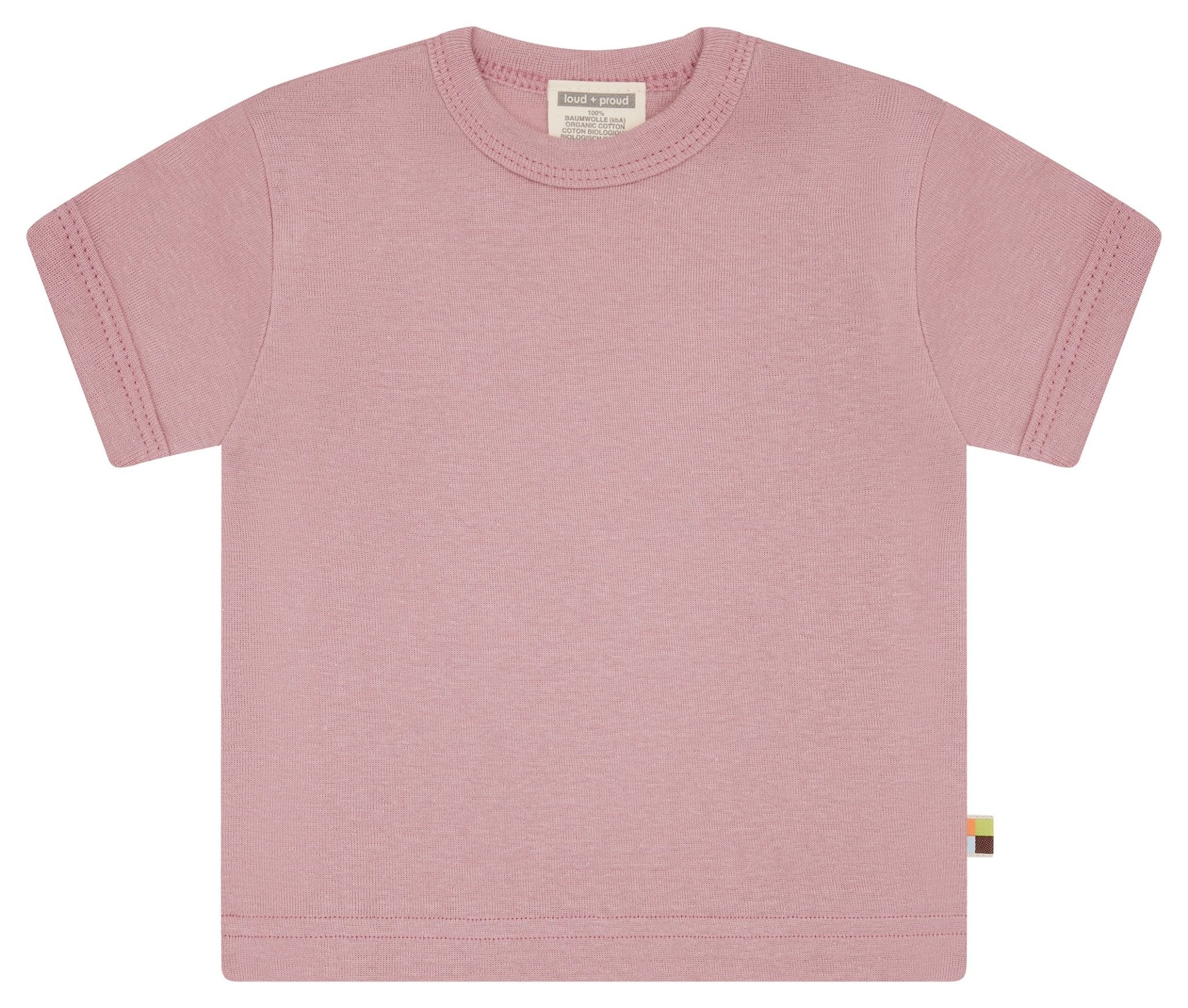 loud-proud-t-shirt-uni-feinripp-bio-baumwolle-kinder-basic-shirt image 1