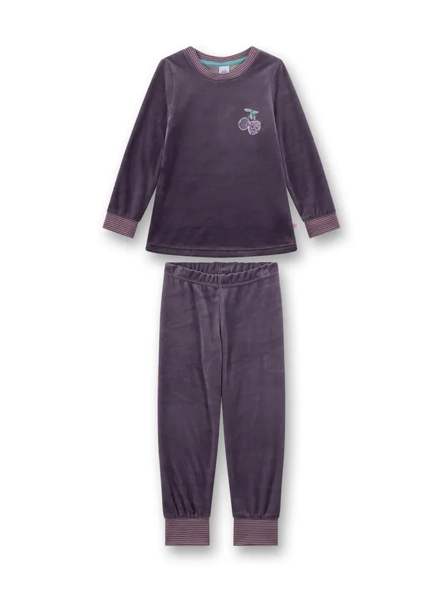 sanetta-m-dchen-schlafanzug-lila-aus-nicki-warmer-winter-schlafanzug image 1