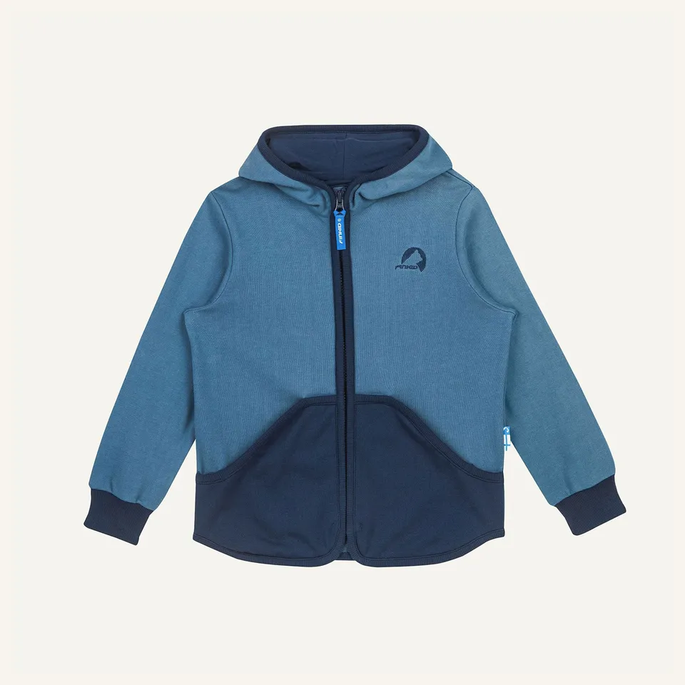 finkid-jaakko-kinder-sweatjacke-colorblocking-biobaumwolle-zip-in image 1