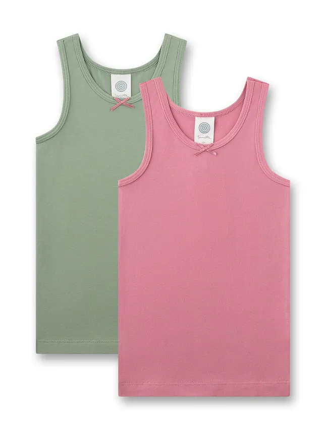 sanetta-m-dchen-unterhemd-rosa-gr-n-2er-set-baumwolle image 1