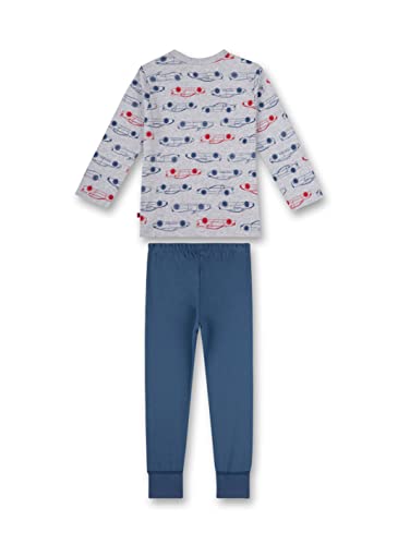 sanetta-jungen-schlafanzug-lang-graumelange-auto-pyjamaset image 5