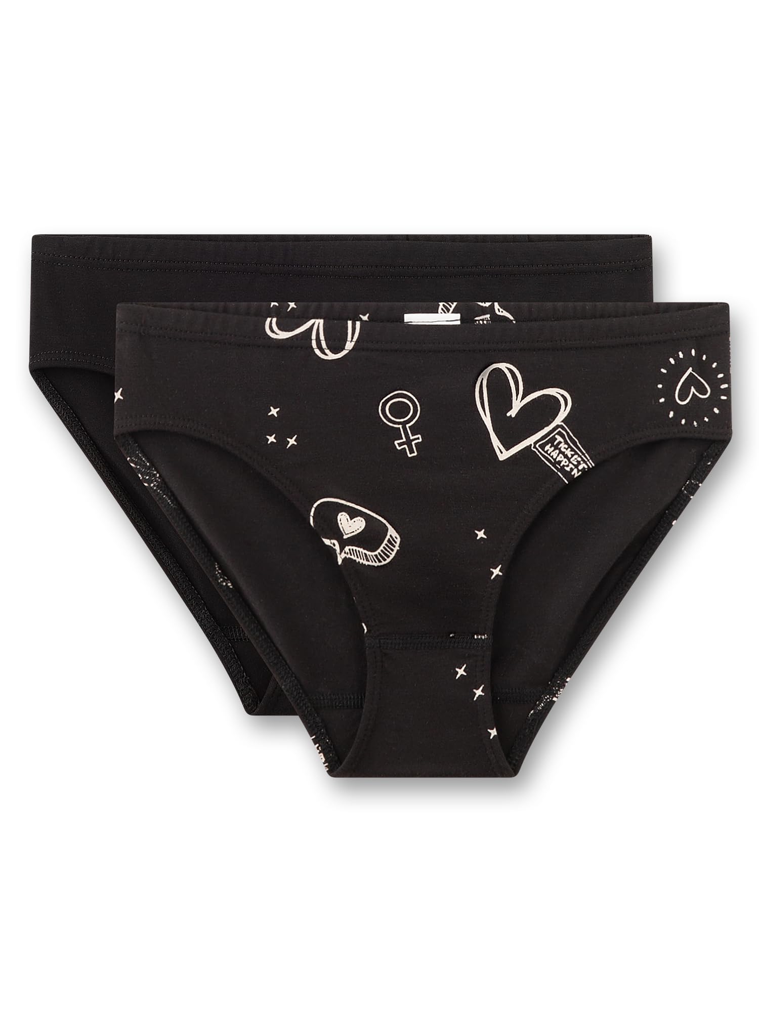 sanetta-m-dchen-rioslip-schwarz-graffiti-2er-set-teens-unterhose-aus-baumwolle image 1