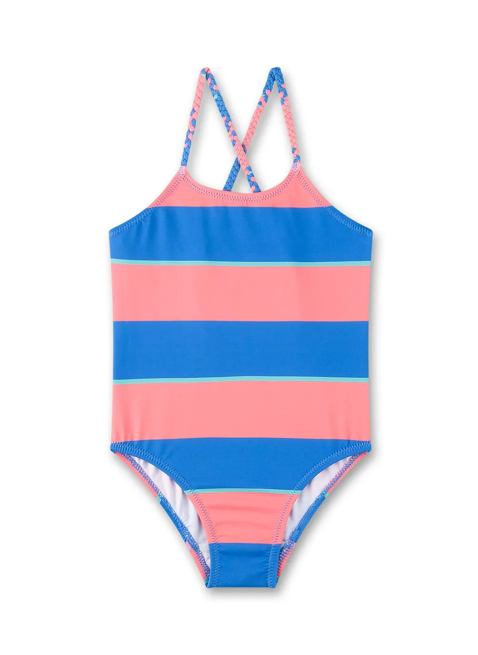 sanetta-m-dchen-badeanzug-blau-gestreift-aus-recyceltem-polyester-mix image 1