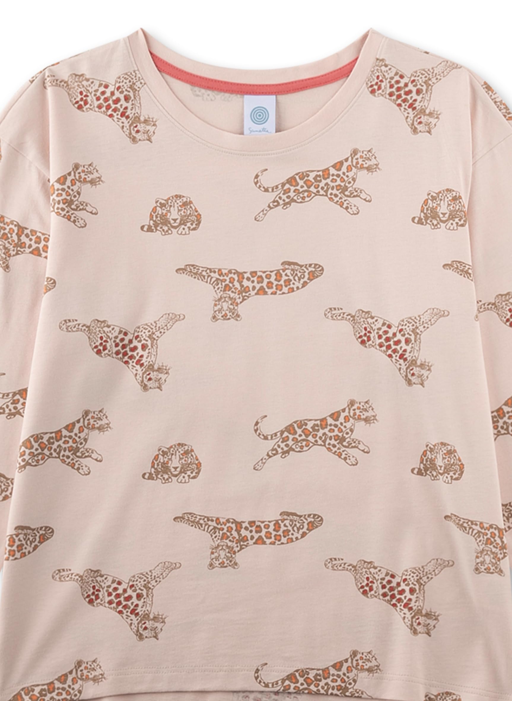sanetta-m-dchen-schlafanzug-lang-orange-leopard-100-baumwolle image 3