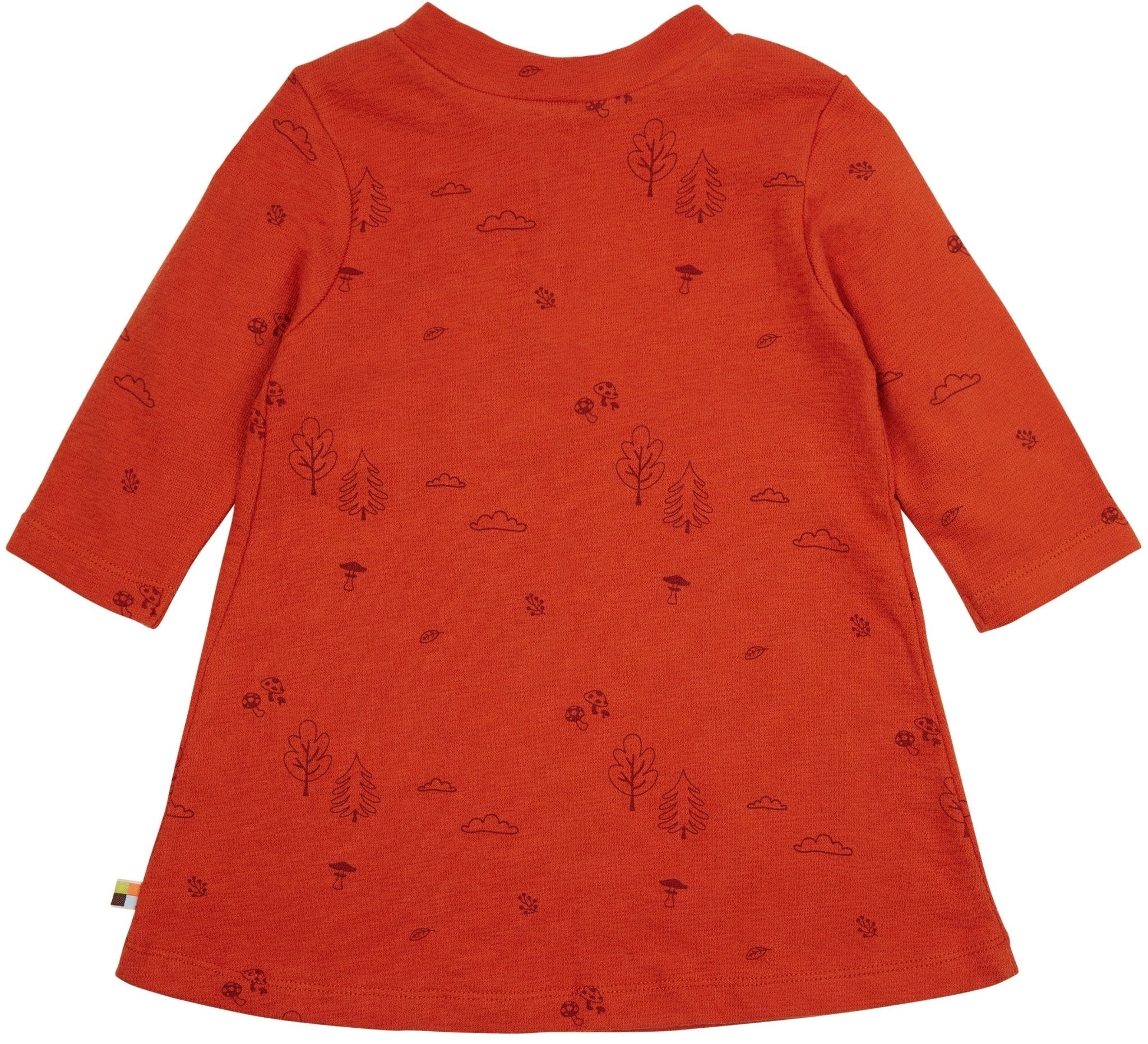 loud-proud-kleid-langarm-strukturstrick-mit-druck-langarmkleid-wald-motiv image 6