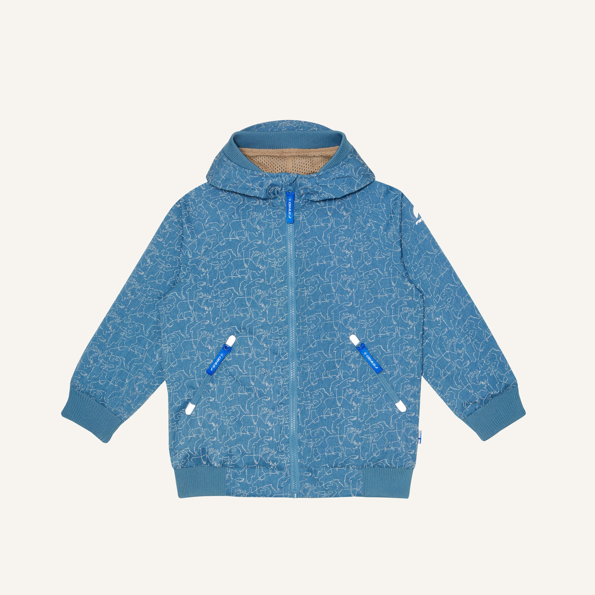 finkid-tallessa-kinder-outdoorjacke-zip-in-reflektierend image 2