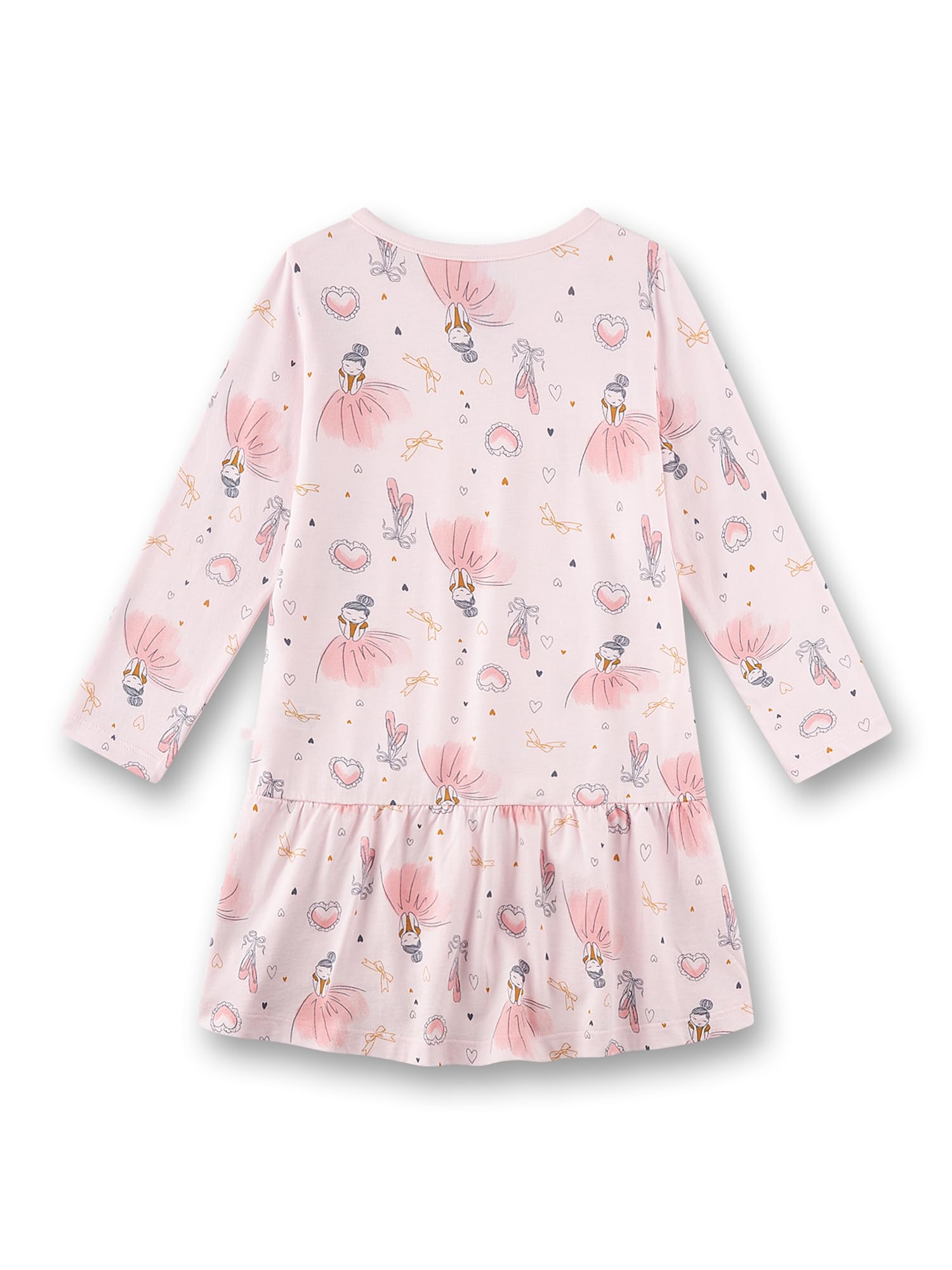 sanetta-m-dchen-nachthemd-langarm-rosa-ballerina-baumwoll-modal image 2