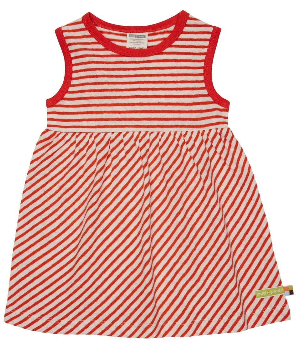 loud-proud-kleid-streifen-mit-leinen-rmelloses-kinderkleid image 1