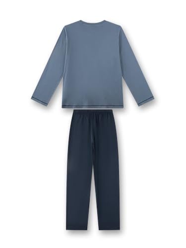 sanetta-jungen-schlafanzug-lang-blau-tiger-baumwolle-kinderpyjama image 5