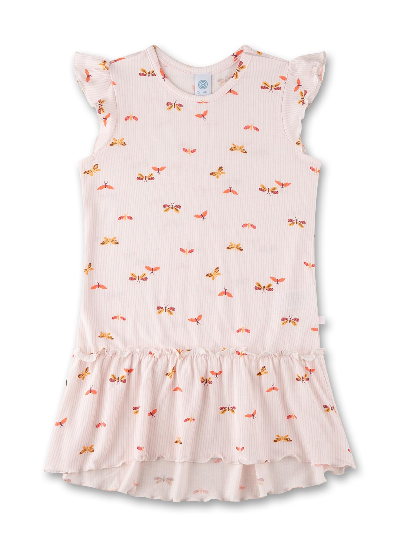 sanetta-m-dchen-nachthemd-kurzarm-rosa-schmetterling-baumwoll-modal-mix image 1