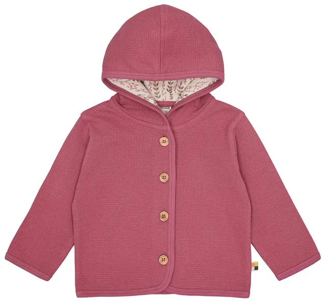 loud-proud-jacke-in-waffeloptik-kinder-kapuzenjacke-mit-holzkn-pfen image 1