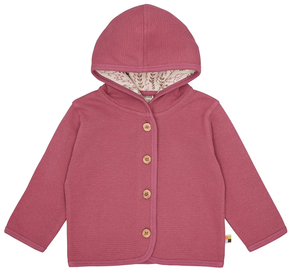 loud-proud-jacke-in-waffeloptik-kinder-kapuzenjacke-mit-holzkn-pfen image 1