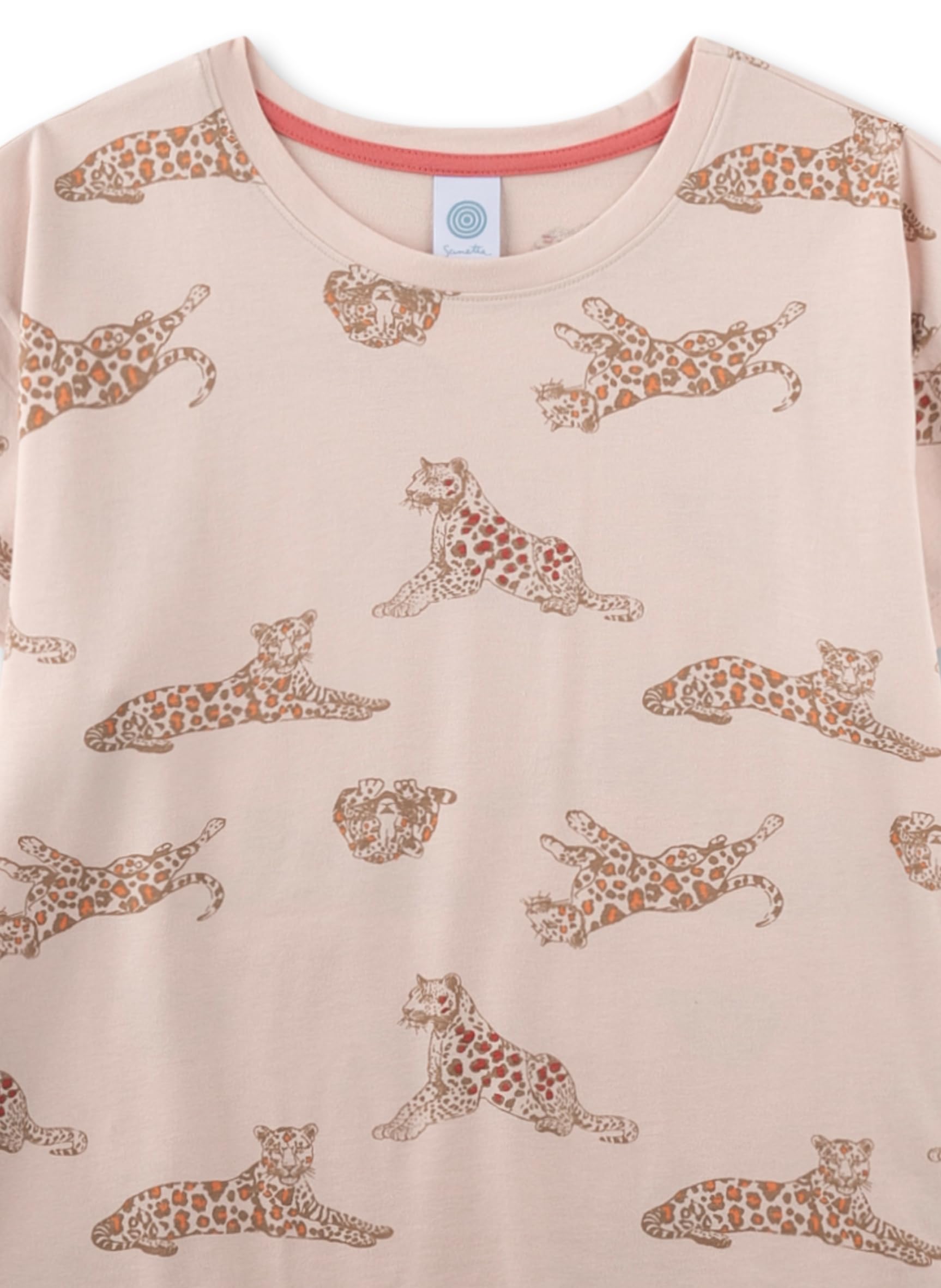 sanetta-m-dchen-schlafanzug-kurz-orange-leopard-aus-100-baumwolle image 3
