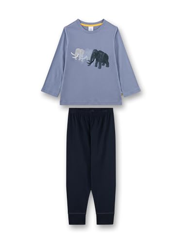 sanetta-jungen-schlafanzug-lang-blau-mammut-aus-baumwolle image 4