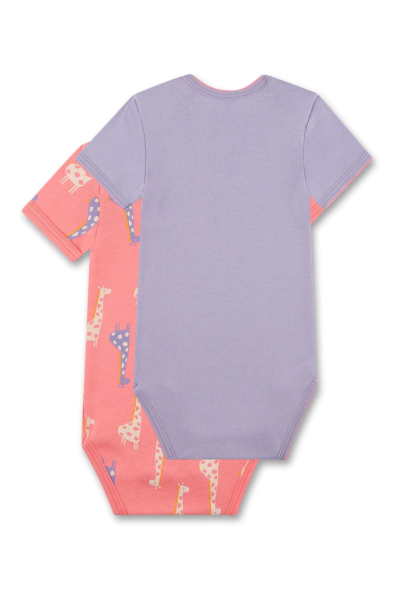 sanetta-baby-body-kurzarm-doppelpack-lila-rosa-giraffe-bio-baumwolle-2er-set image 2