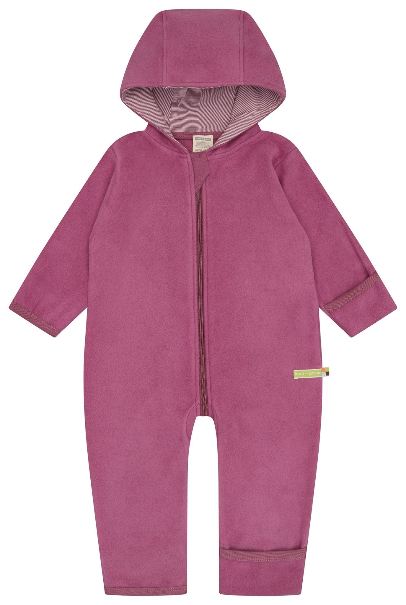 loud-proud-overall-aus-baumwoll-fleece-baby-winteroverall-mit-kapuze image 4