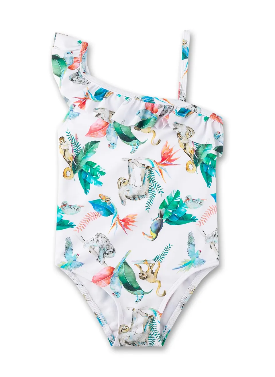 sanetta-m-dchen-badeanzug-off-white-asymmetrisch-aus-polyamid-mix image 1