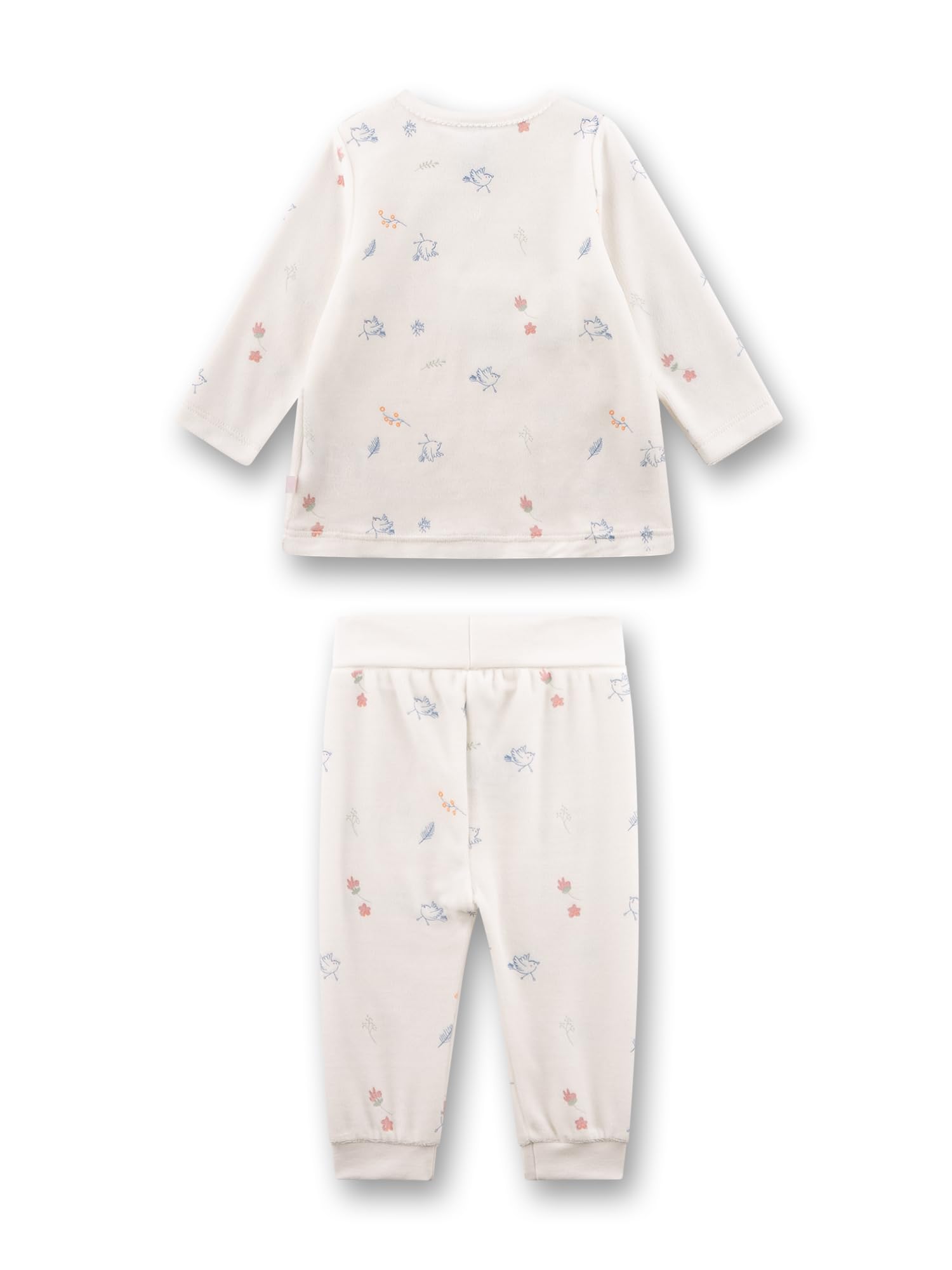 sanetta-m-dchen-schlafanzug-off-white-birds-aus-nicki-2 image 2