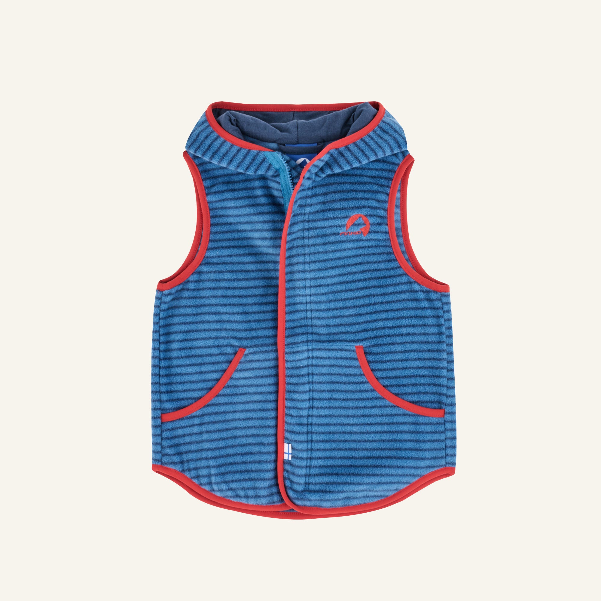 finkid-onni-sport-fleece-weste-kinder-zip-in-gestreift image 6