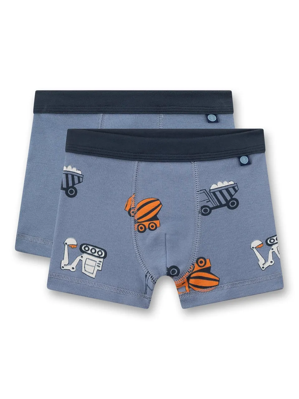 sanetta-jungen-hipshorts-doppelpack-blau-baustellenfahrzeug-kinder-unterhose-bau image 1