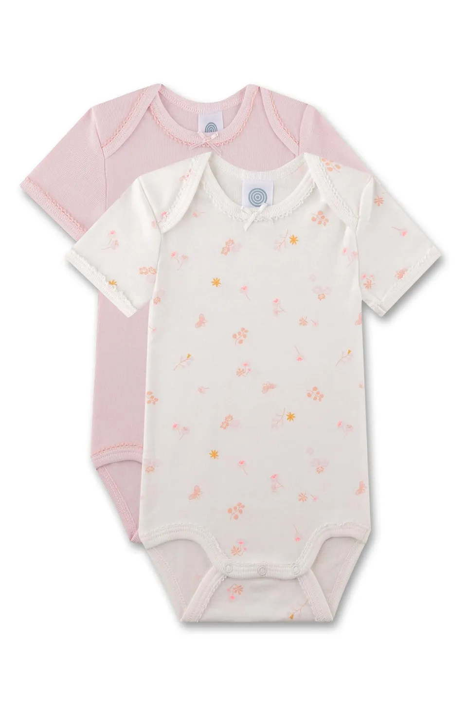 sanetta-baby-body-kurzarm-doppelpack-rosa-und-off-white-blumen-aus-bio-baumwolle image 1