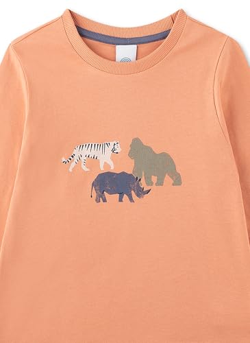 sanetta-jungen-schlafanzug-orange-pyjamaset-aus-baumwolle image 6