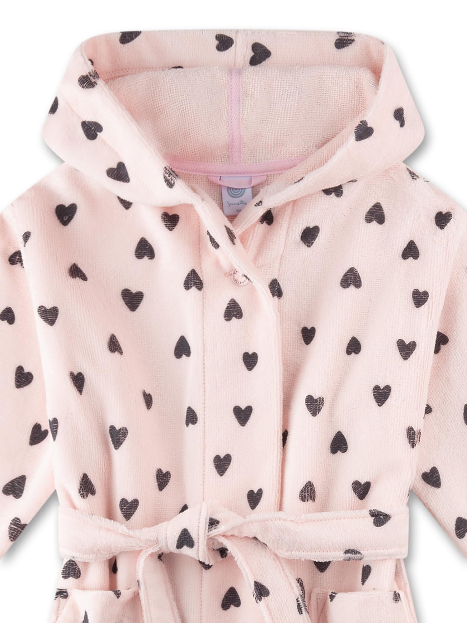 sanetta-m-dchen-bademantel-frott-e-rosa-herzen-kinderbademantel image 3