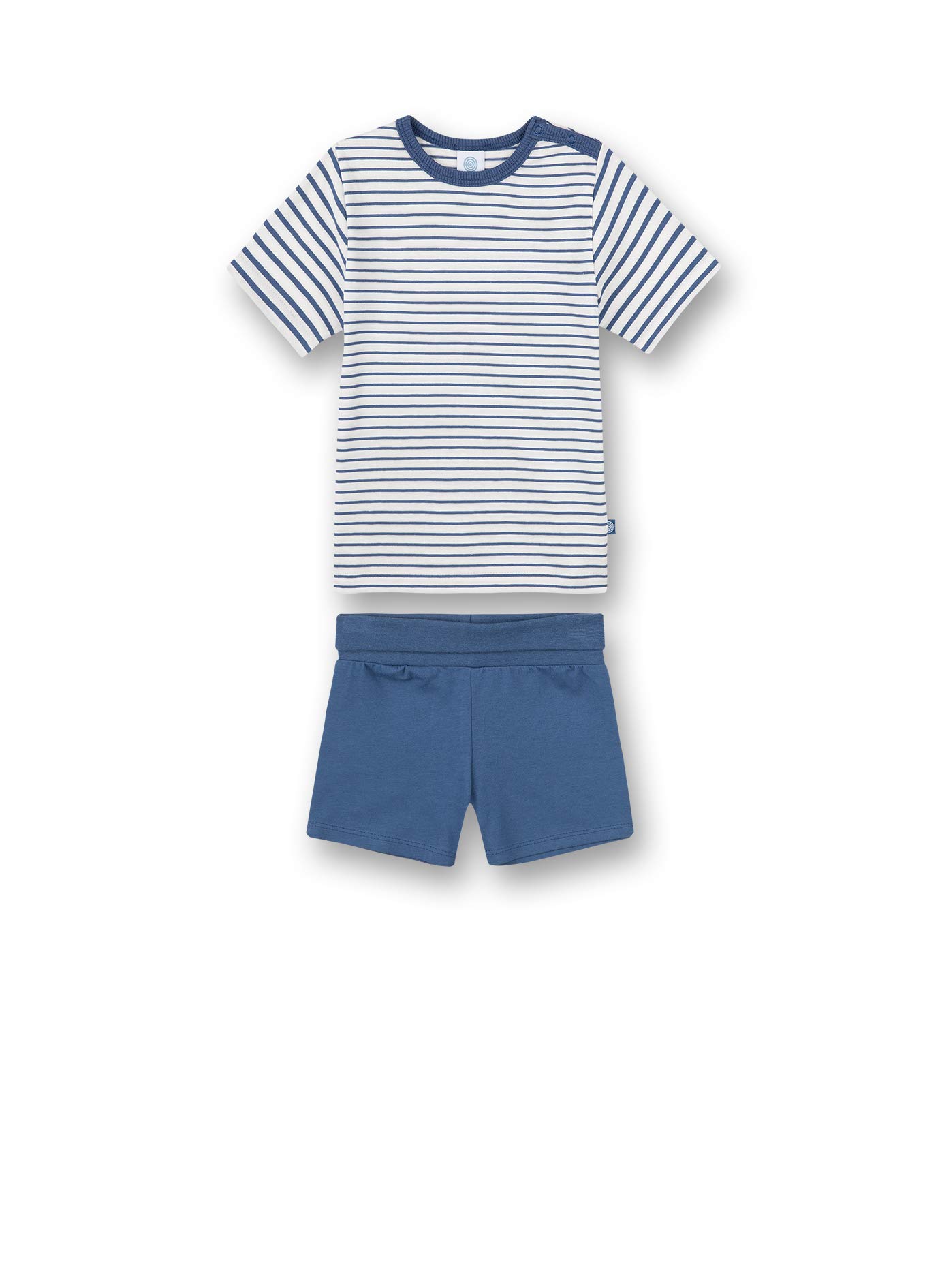 sanetta-baby-jungen-schlafanzug-kurz-blau-kleinkind-pyjama image 1