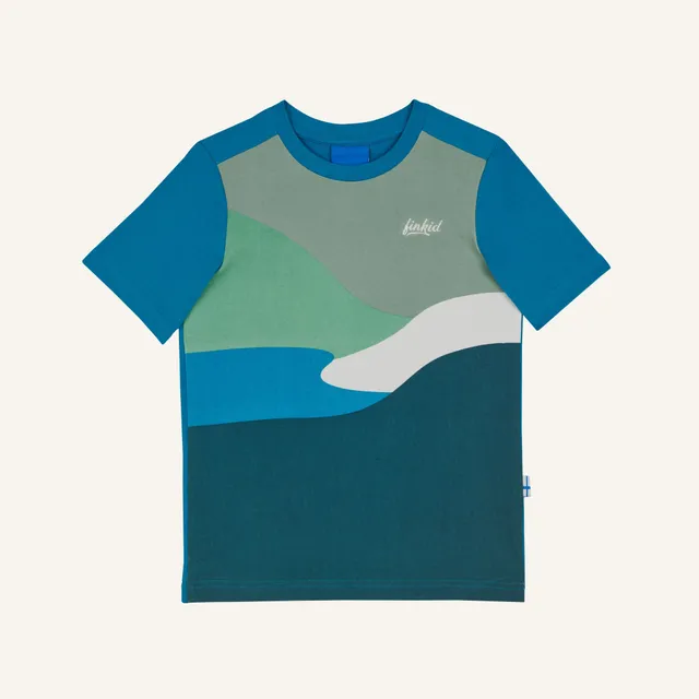 finkid-tanssi-kinder-t-shirt-kurzarm-bio-baumwolle-landschaftsprint image 1