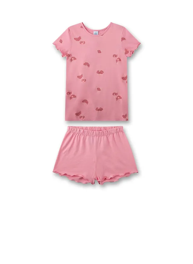 sanetta-m-dchen-schlafanzug-kurz-rosa-pyjamaset-aus-baumwoll-modal-mix image 1