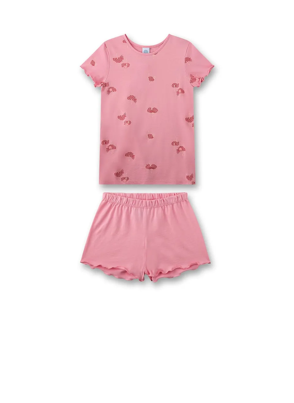 sanetta-m-dchen-schlafanzug-kurz-rosa-pyjamaset-aus-baumwoll-modal-mix image 1